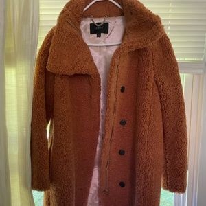 J. Crew villa coat in teddy sherpa